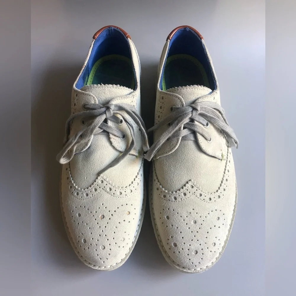 Ted Baker London Mens Jamfro Suede Wingtip Oxford Shoes Size: EUR 41 = US 8